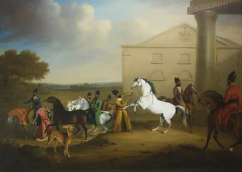Caballos persas de Jorge IV, Henry B Chalon (óleo sobre lienzo)