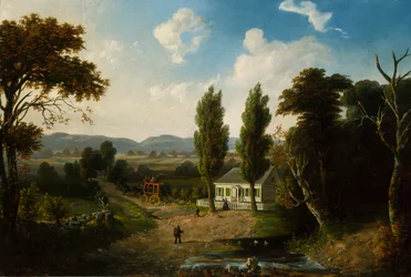 Paisaje con diligencia, 1856
