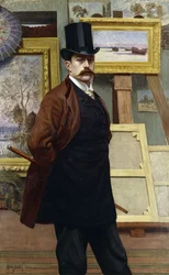 Autorretrato del artista en su estudio