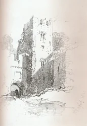 Castillo de Crookston, cerca de Paisley, 1840