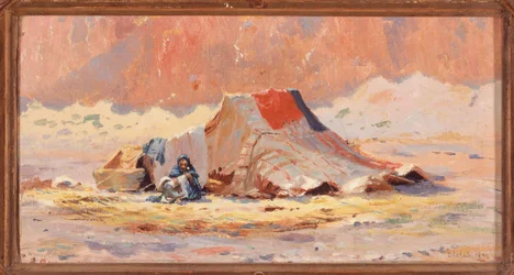 Tienda árabe en el desierto de Blidah