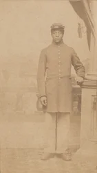 Carte-de-visite de un soldado de la Unión no identificado