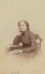Retrato carte-de-visite de Sally Cadwallader Ely, 1862-1869