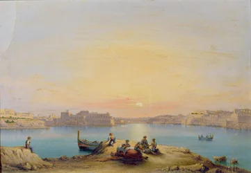 Puerto de Valetta al atardecer