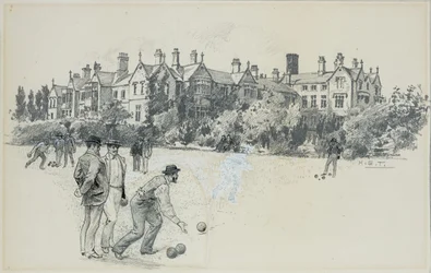 Asilo de Cheadle desde el Bowling Green