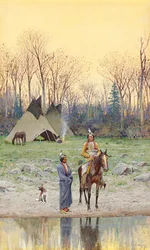 Indio a caballo, 1899