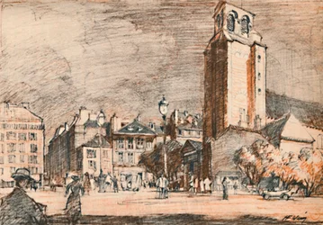 St. Germain Des Pres en el barrio antiguo, c1927, 1927