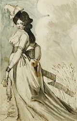 Una dama caminando