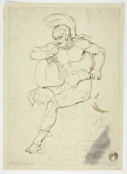 Guerrero sentado (anverso); Guerrero a grandes zancadas (reverso)