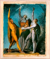 Boceto para "Juramento en el Rütli," Figura femenina (verso)