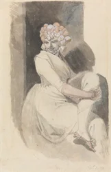 Estudio de una mujer sentada