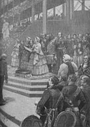La Reina inaugurando el Palacio de Cristal, 1892