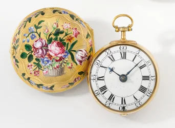 Reloj de bolsillo de caja doble abierta, 1758