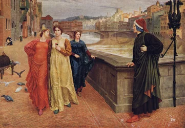 Dante y Beatriz, de «Las mayores pinturas del mundo», publicado por Oldham