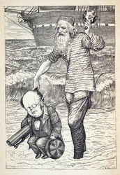 Apoyando a cada hombre en la cima de la marea, de La caza del Snark, una agonía en ocho crisis, por Lewis Carroll, pub. 1876