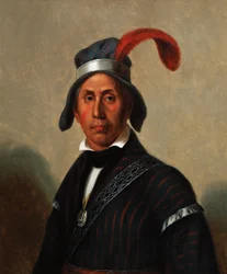 Yaha Hajo, Lobo loco (Creek) 1836 (Óleo sobre lienzo)