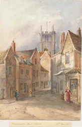 Wolverhampton - Iglesia de San Pedro: acuarela, 1844