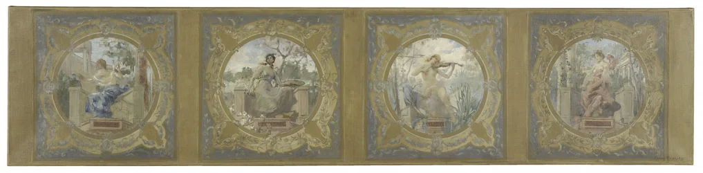 Boceto para la Galería Lobau del Ayuntamiento de París: Les Arts