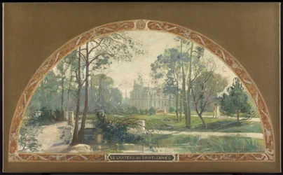 Boceto de la gran escalera del ayuntamiento de Neuilly-sur-Seine: Le château de Saint-James, entre 1908 y 1912 (óleo sobre lienzo)