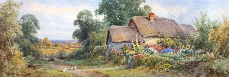 La casa de campo (acuarela)