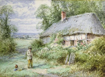 La casa del pastor (acuarela)