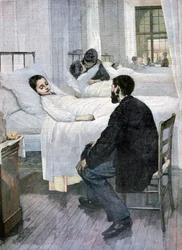 Día de visita en el hospital, 1893