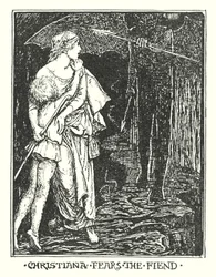 Ilustración de El progreso del peregrino de John Bunyan (litografía)