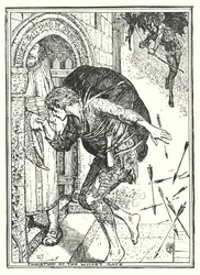 Ilustración de El progreso del peregrino de John Bunyan (litografía)