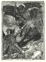 Ilustración de El progreso del peregrino de John Bunyan (litografía)