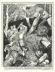 Ilustración de El progreso del peregrino de John Bunyan (litografía)