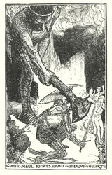 Ilustración de El progreso del peregrino de John Bunyan (litografía)