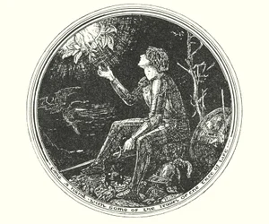 Ilustración de El progreso del peregrino de John Bunyan (litografía)