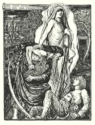 Ilustración de El progreso del peregrino de John Bunyan (litografía)