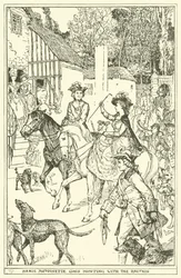 María Antonieta va de caza con el delfín