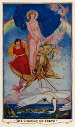 El carro de Freya (litografía en color)