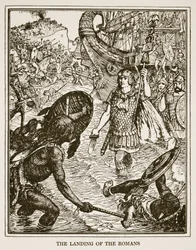 El Desembarco de los Romanos, ilustración de 