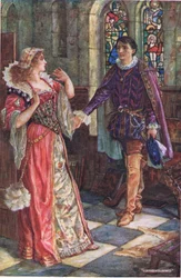 El encuentro de Amy y Tresilian en Cumnor Place, ilustración de 