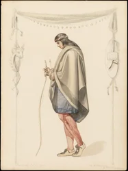 Figura india de perfil