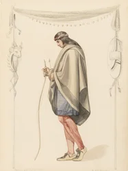 Figura india de perfil, 1851