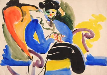 Caligráfico #2 Mujer en Silla, 1914-1918