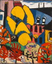 Árboles, c.1912-14 (óleo sobre lienzo)