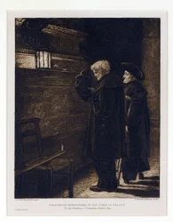 Dos residentes del Hospital de Greenwich, recogidos de la tumba de Horatio Nelson (1758-1805) en la cripta de la Iglesia de San Pablo (Londres, Inglaterra).