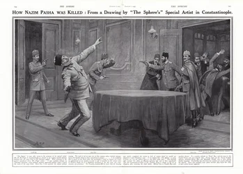 Asesinato de Nazim Pasha por los Jóvenes Turcos, Constantinopla, 23 de enero de 1913