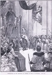Coronación del emperador de Austria como rey de Hungría 1868 d. C.