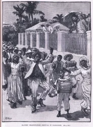 Festival de emancipación de la esclavitud en Barbados 1834