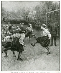 El primer partido del Club de Fútbol de Damas Británicas