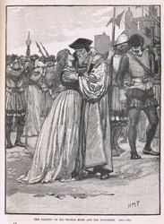 La despedida de Sir Thomas More y su hija 1534
