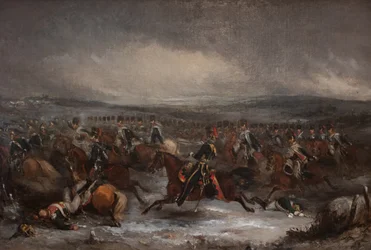 Carga de la caballería francesa en Waterloo