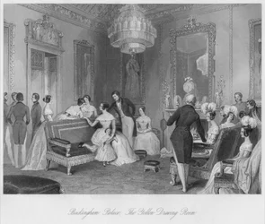Palacio de Buckingham. El Salón Amarillo, c. 1841