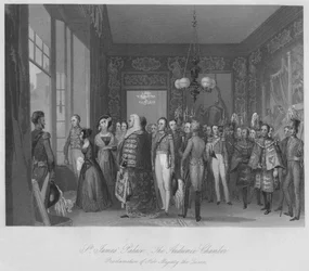 Palacio de St. James. La Cámara de Audiencias, c1841